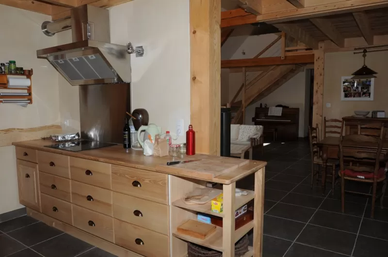 cuisine en bois massif