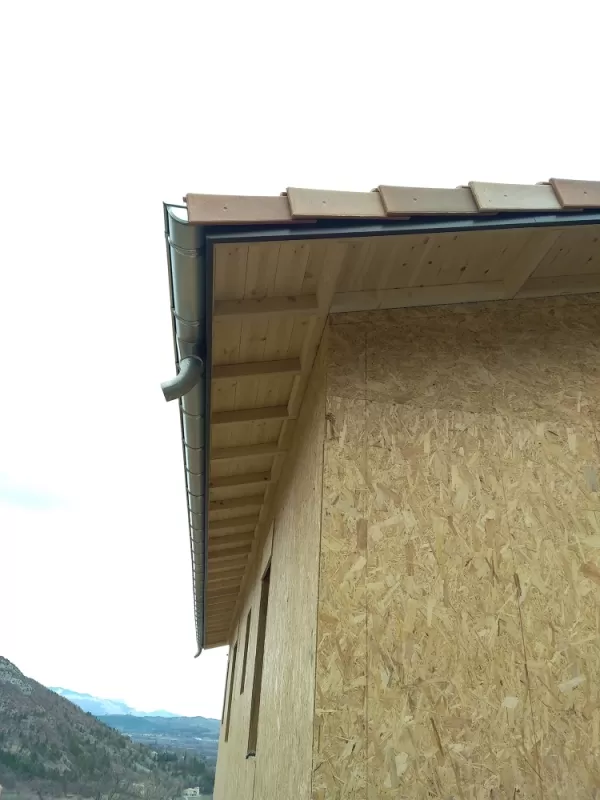 DEPASSEE DE TOITURE EN VOLIGES BOIS