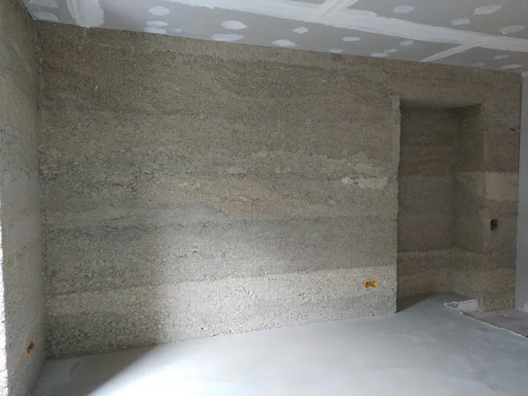 enduit chaux chanvre une fois décoffré
