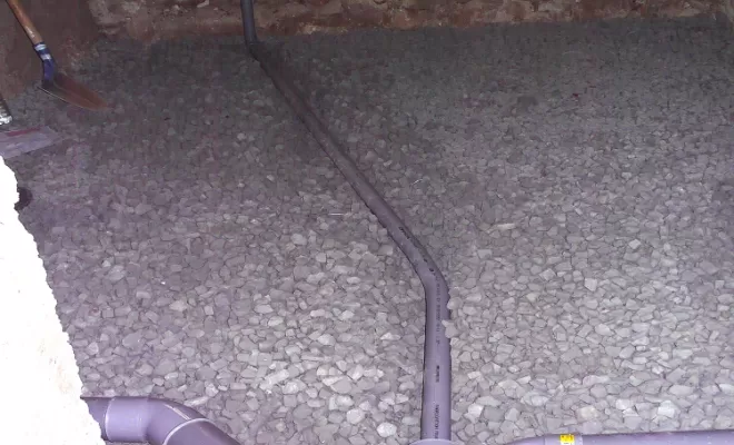 Installation du réseau évacuation plomberie sous dalle